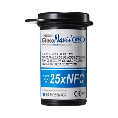 Тест-смужки для визначення глюкози STANDARD GlucoNavii NFC 50 шт