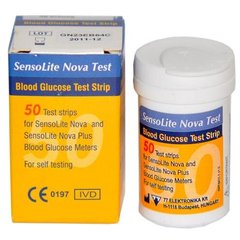 Тест-полоски на глюкозу SensoLite Nova Plus 50 шт