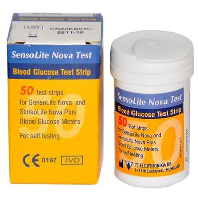 Тест-смужки для визначення глюкози SensoLite Nova Plus 50 шт